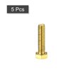 thumbnail image 3 of Unique Bargains Brass Hex Bolts, 5/16-18x1-1/4' 5 Pack Fully Thread Grade 4.8 Machine Screws, 3 of 4