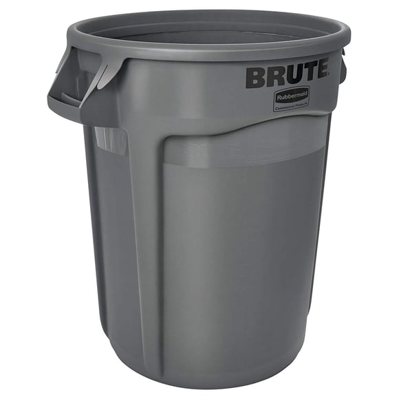 Rubbermaid Commercial Products BRUTE Heavy-Duty Trash/Garbage Can, 32 Gallon, Gray
