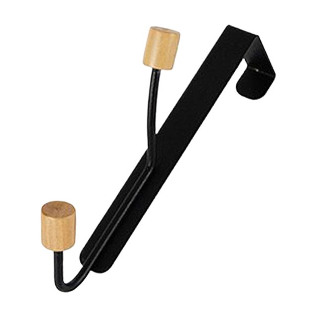 Transemion Solution de Rangement Verticale Installation Facile Sans Perçage Protection Support de Suspension pour Porte de Façade Noir Deux Perles (2.5)