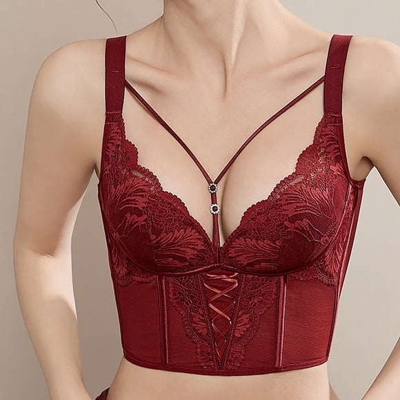Soutien-gorge Gainant à Design en Dentelle pour Taille à Grand Bande, Galbant avec Soutien Latéral et Couvrance Rehausseur, Élégant, Bonnets Épais pour un Confort Quotidien et Toutes les Saisons