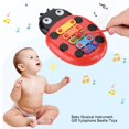 thumbnail image 2 of Xylophone Toy, Safe Cartoon Ladybug Shape Baby Musical Toy, Kids For Baby, 2 of 8