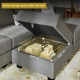 thumbnail image 2 of HONBAY Convertible Modular Sofa Sleeper Customizable Couches Sectional with Storage for Living Room, Grey, 2 of 6