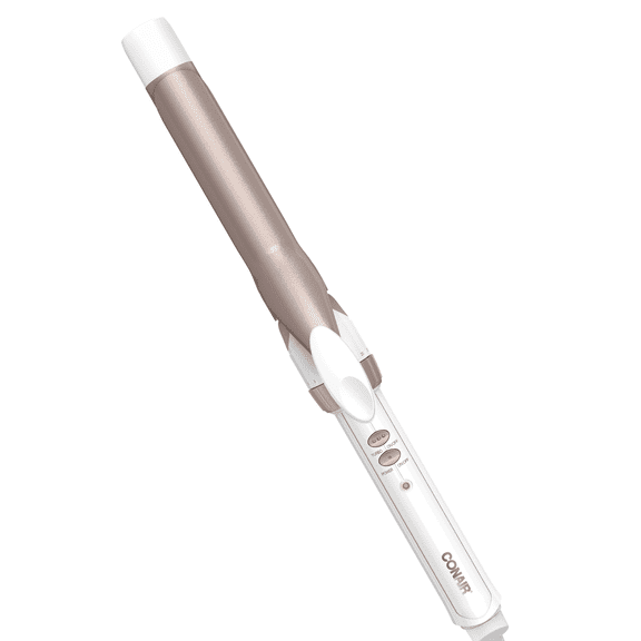 Conair Double Ceramic Curling Iron, 1 inch Barrel, White & Rose Gold, Gift for Her, 1 Pk