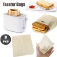 thumbnail image 2 of MesaSe 3Pcs Toaster Bags Reusable for Grilled Cheese Sandwich Non-Stick Heat Resistant, 2 of 6