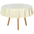 thumbnail image 1 of Nappe Ronde en Plastique Transparent Vinyle PVC Protège-Nappe Anti-Déversement d'Huile Essuyable Propre Housse de Table pour Tables à Manger Fêtes Camping Cristal Clair, 1 of 7
