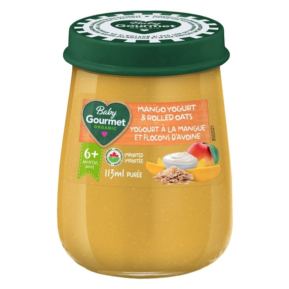 Baby Gourmet Pot Biologique Mangue Yogourt + Flocons d'Avoine