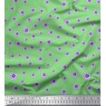 thumbnail image 1 of Soimoi Moss Georgette Fabric Aster Floral Print Fabric by Yard 42 Inch Wide, 1 of 3