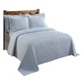 thumbnail image 3 of Better Trends Collection Jullian Couvre-Lit en Coton Chenille Bleu Format Grand 102 x 110 Po, 3 of 3