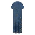 thumbnail image 4 of Ovzne Robes d'Été pour Femmes Robe d'Été Femme Couleur Unie Ample Décontractée Mode Robe à Manches Longues Robe à Col à Manches Longues Femme Robe de Printemps à Manches Longues Imprimée Liquidation, 4 of 7