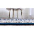 thumbnail image 2 of Unique Loom Williamsburg Collection Frontière Traditionnelle avec Tapis de Zone Centrale Pointillée, Rond 5' 1" x 5' 1", Bleu Marine/gris, 2 of 2