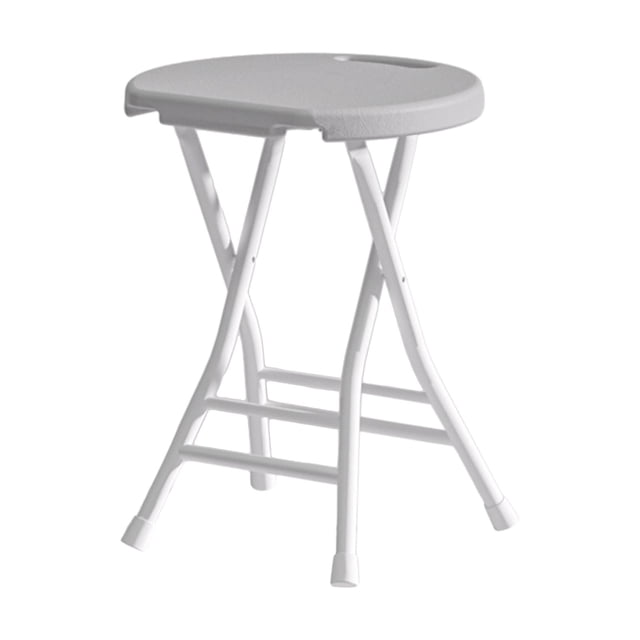 Folding Stool High Stool Camp Stool Furniture Round Stool Camping Chair Foldable gray