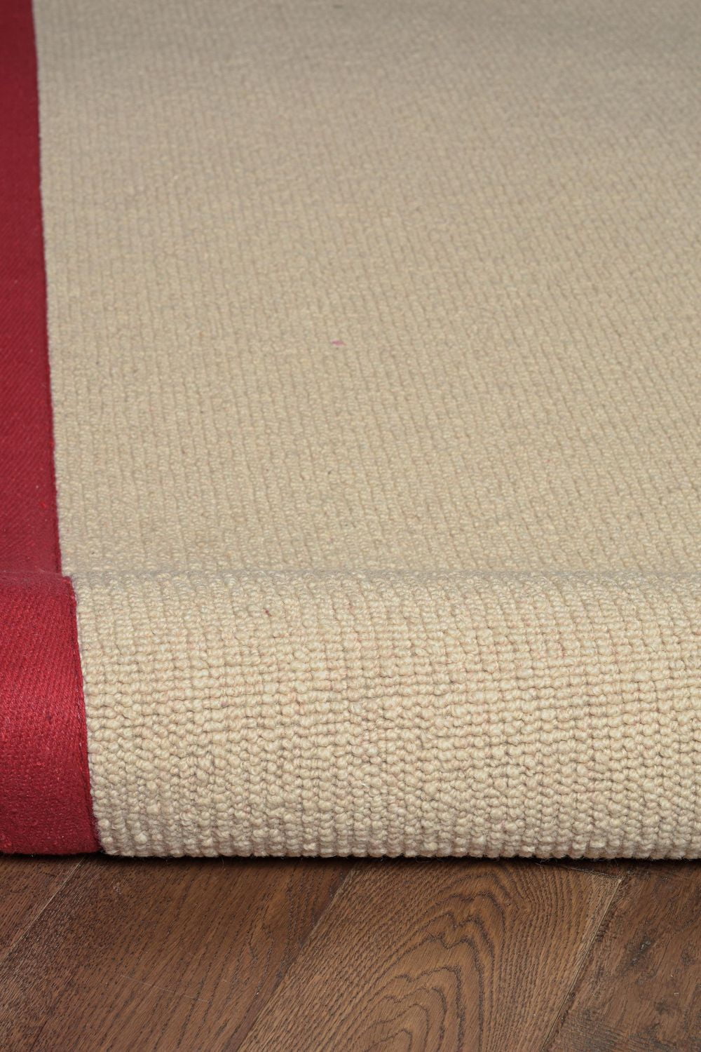 Tapis Athena naturel et rouge 9 pi 10 po x 13 pi