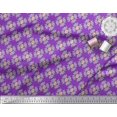thumbnail image 3 of Soimoi Purple Poly Georgette Fabric Artistic Flower Damask Decor Fabric Printed Yard 42 Inch Wide, 3 of 5