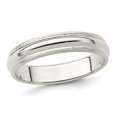 thumbnail image 1 of Ladies Milgrain Wedding Band Ring in Sterling Silver (4mm), 1 of 3