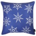 thumbnail image 3 of Set de 4 Flocons de Neige de Noël 18" Coussin en Bleu, 3 of 3