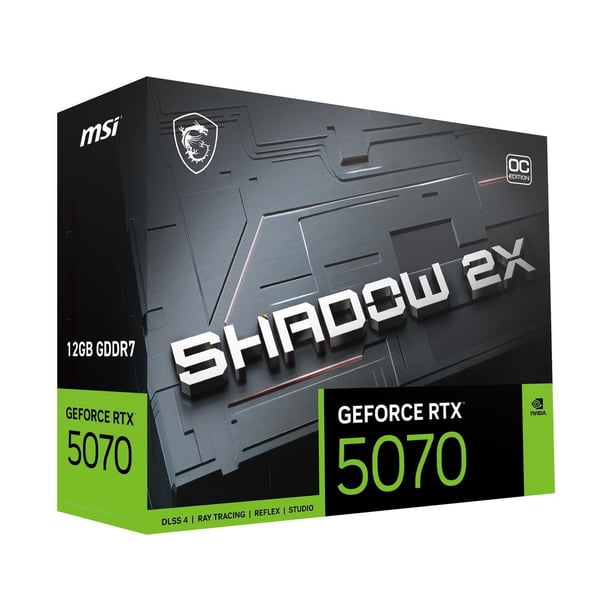 MSI GeForce RTX 5070 12G SHADOW 2X OC Graphics Card, 12GB GDDR7
