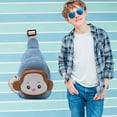 thumbnail image 4 of Cute Monkey Style Kids Messenger Bag, Small Shoulder Bag, Soft Fabric Material, Fun Design, For Children, School Use, Portable Storage, Playful Aesthetic, Lightweight Construction, Travel Hzhnb, 4 of 9