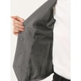 thumbnail image 5 of INSPIRE CHIC Women's Business Formal Button Front Closure V Neck Vest with Belt Pockets Grey M, 5 of 5