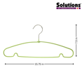 thumbnail image 2 of Solutions PRET Hanger - Green, Slim, Swivel Hook, Pack of 10, 2 of 4