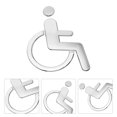 thumbnail image 2 of MasteelfCA Wheelchair Disabled Toilet Sign ABS Restroom Sign for Disabled People, 2 of 8