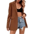 thumbnail image 1 of Fashion Womens Long Sleeve Open Front Loose Outerwear Solid Blouse Coat Tops Button Pockets Blouse, 1 of 8