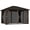 Coffee, variant on Outsunny 10' x 12' Deluxe Hardtop Gazebo with Curtains and Netting, Grey