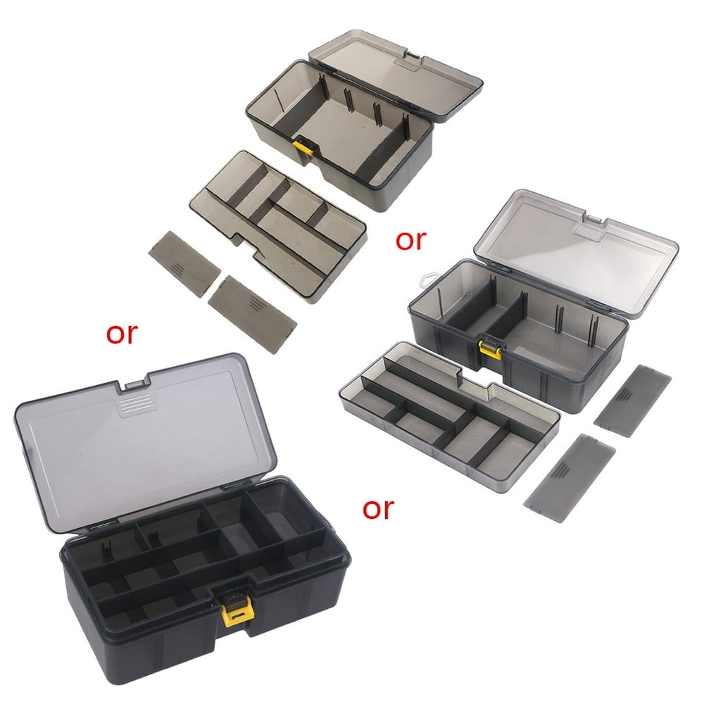 MesaSe Plastic Tool Box with Double Layer Multi-Function Storage Portable Toolbox Small Items Storage Container Portable Box