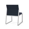 thumbnail image 5 of Gansett Reception Waiting Armless Guest Chair / Silver Steel / Blue / Blue, 5 of 5