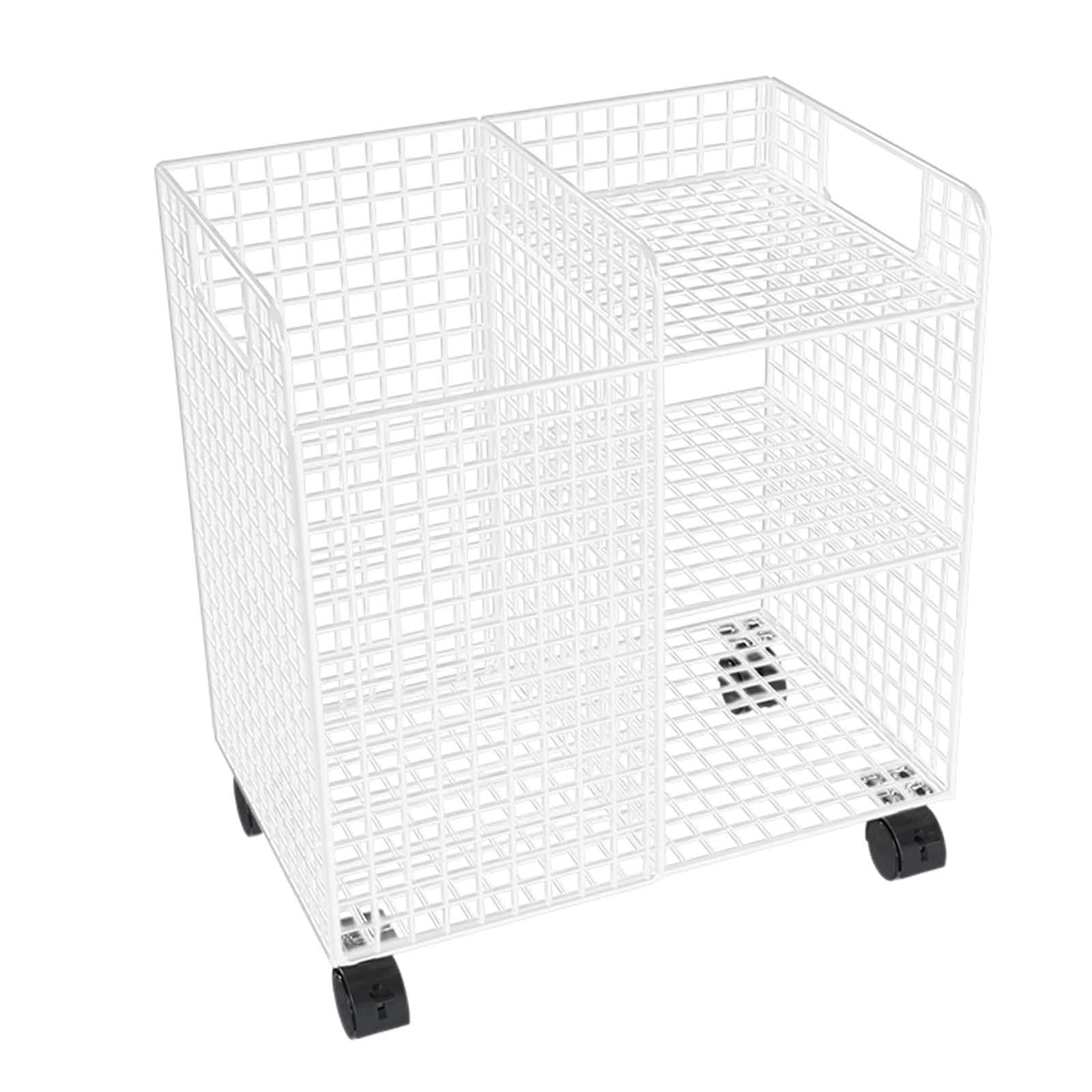 VONKY Yoga Mat Storage Rack Metal Foam Organizer Mat Yoga Block White Yoga Roller Holder White 60x30x63cm
