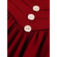 thumbnail image 3 of Innerwin Strappy Slip Dresses Spaghetti Strap Ladies Short Mini Dress Party Button Baggy Swing A-Line Sundress Wine Red L, 3 of 5