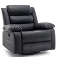 thumbnail image 1 of Korser Oversized Swivel Rocker Recliner Chair for Adults Faux Leather for Living Room,Black, 1 of 7