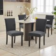 thumbnail image 1 of Upholstered Dining Chairs Set of 2, Dining Chairs with Nailhead Trim, Modern Fabric Dining Room Chair with Wood Legs, Mid-Century Accent for Living Room, Kitchen, 1 of 9