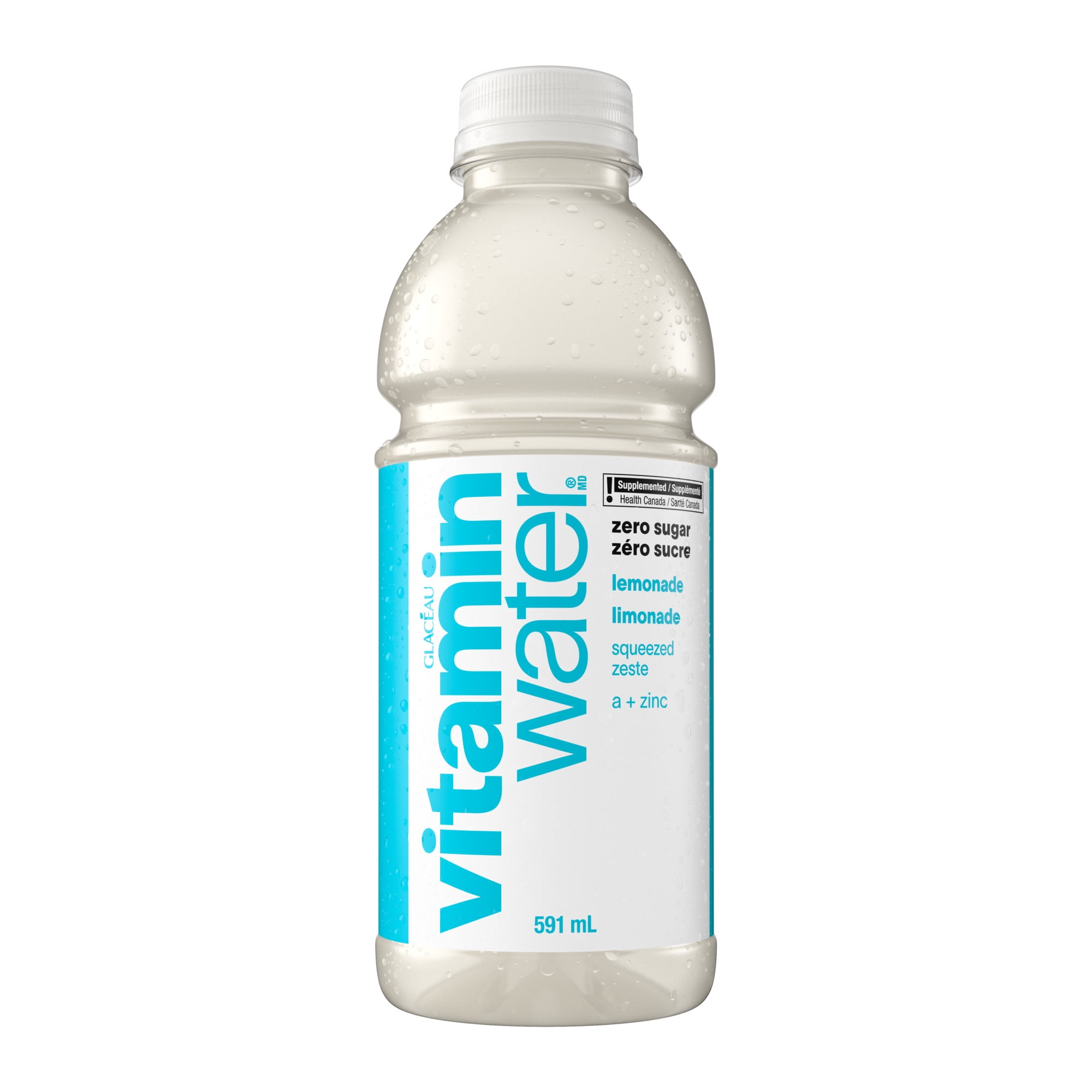 vitaminwater Zero Squeezed Lemonade Nutrient Enhanced Flavored Water Beverage, 591 mL Bottle