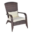 thumbnail image 1 of Outsunny Outdoor Adirondack Chair Rattan Fire Pit Chair with Cushion Cream, 1 of 9