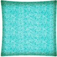 thumbnail image 1 of Joita Water Wave Indoor/Outdoor Zippered Pillow Cover-Turquoise Polyester Fabric, 1 of 2