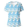 thumbnail image 4 of T-shirts Graphiques pour Femmes Mode Femmes Impression Décontractée Col en V Manches Courtes T-Shirt Ample Hauts T-Shirts à Manches Courtes pour Femmes Hauts à Manches Courtes pour Femmes T-Shirts Sois Gentille pour Femmes, 4 of 4