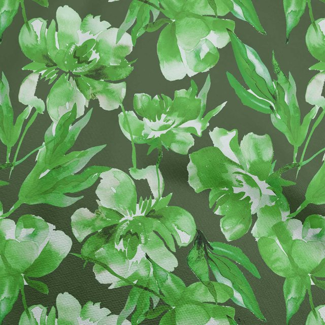 oneOone Polyester Lycra Green Fabric Florals Fabric For Sewing Printed Craft Fabric By The Yard 56 Inch Wide