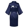 thumbnail image 3 of FAIWAD Womens Long Sleeve Robes Graphic Printed Bathrobe Lightweight Long Cardigan Robes with Belt, 3 of 3