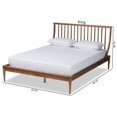 thumbnail image 3 of Baxton Studio Abel Walnut Brown Finished Wood Full Size Platform Bed, 3 of 11