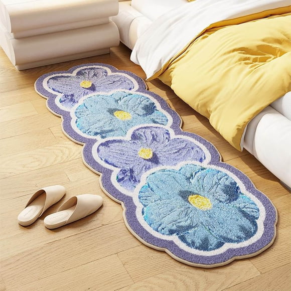 EGNMCR Bathroom Rugs, Rugs for Living Room, Area Rug, Bath Mat Flower Bedroom Bedside Blanket-living Room Coffee Table Blanket- Window Fully Covered With Blanket And Against-slip Carpet Floor Rugs