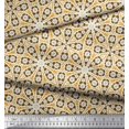 thumbnail image 2 of Soimoi Viscose Chiffon Fabric Floral Block Printed Fabric 1 Yard 42 Inch Wide, 2 of 5