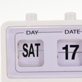 thumbnail image 3 of yuksok Horloge Rétro de Table à Retour Automatique Sans Tic-Tac Horloge Calendrier avec Affichage Jour Date Blanc B Blanc, 3 of 9