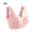 thumbnail image 4 of relayinert Wireless Push-Up Comfortable Bra Posture And Enjoy Wire Free No Back Fat Wide Applications pink 3XL, 4 of 6
