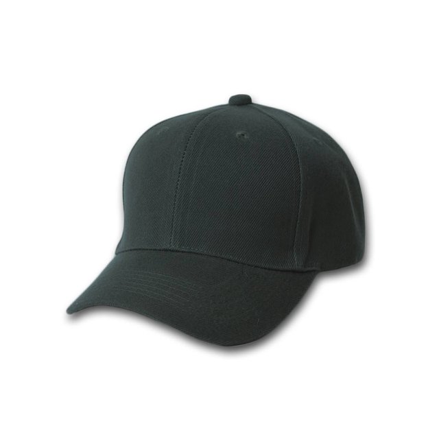 Plain Fitted Curve Bill Hat, Black 7