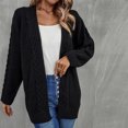 thumbnail image 2 of Pompotops Mode Femmes Décontracté Manches Longues Long Manteau Cardigan Blouse Tops Liquidation, 2 of 7