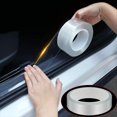 thumbnail image 3 of ORUYROP Car Door Entry Guards Scratch Cover Protector Paint Threshold Guard,Door sill Protector,Front Rear Door Entry Sill Guard Scuff Plate for Most Cars Transparent(50mm*5m), 3 of 7