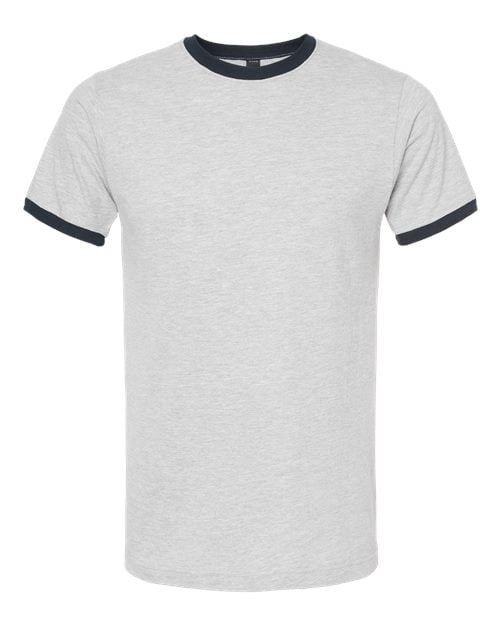 Tultex T-Shirt à Col Contrastant Unisexe en Jersey Fin