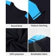 thumbnail image 3 of Charmo Mens UPF 50+ Swim Shirts Quick Dry Short Sleeve Swimsuit Tops Sun Protection Running Sufring Rash Guards, 3 of 8
