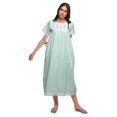 thumbnail image 4 of Moomaya Chemise de Nuit à Col Marin en Coton Imprimé pour Femmes, Boutonnée, 4 of 5
