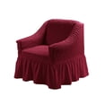thumbnail image 2 of Stretch Wing Chair Slipcovers,Pleated Ruffled Skirt Armchair Slipcover,Stretch Slipcovers for Sofa,Seersucker Armchair Covers with Skirt Ruffle,Living Room Sofa Slipcover Furniture Protector, 2 of 8